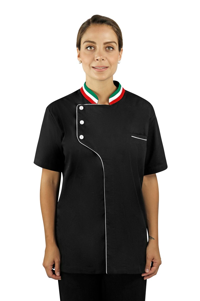 Europe Chef Coat Three-color Collar