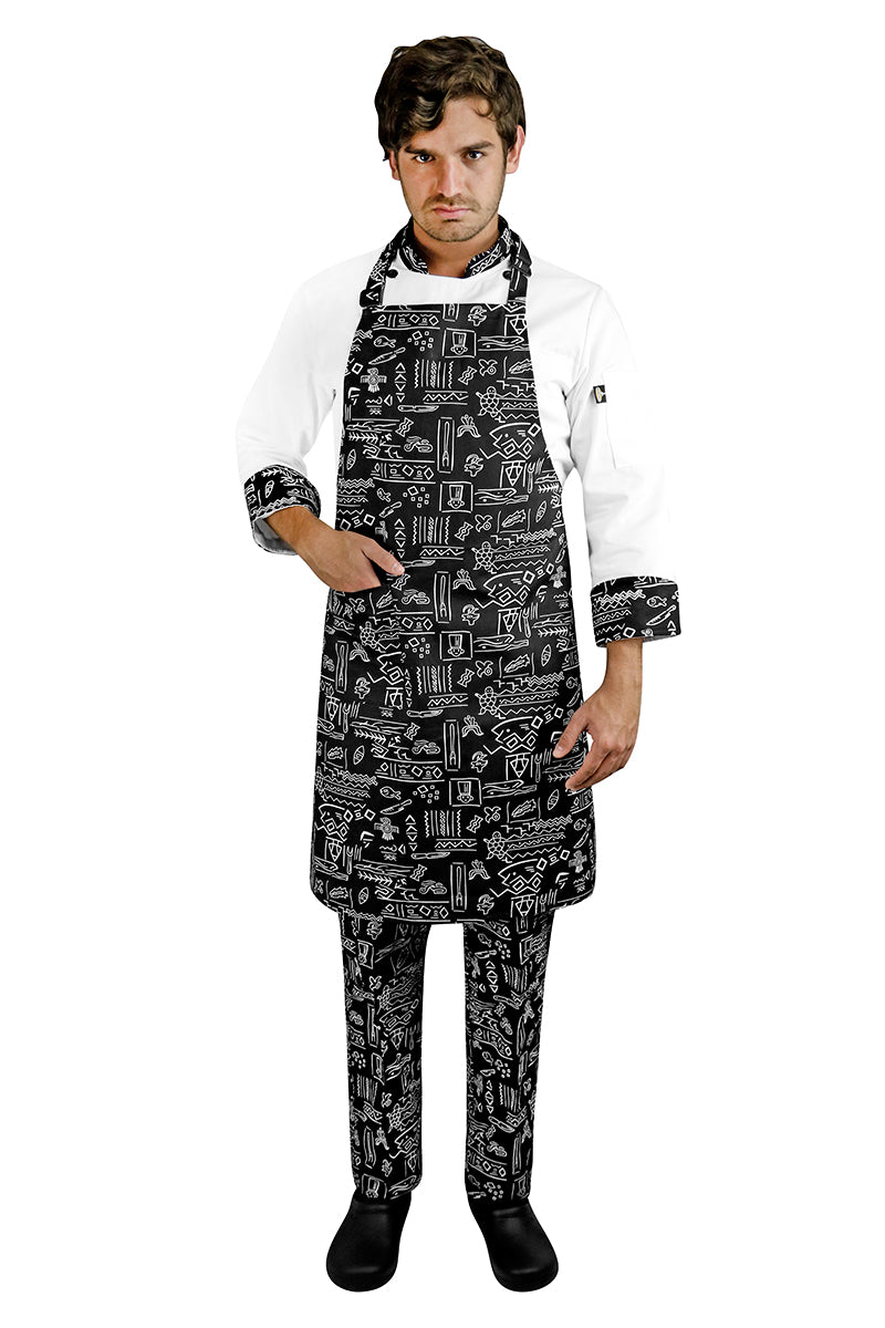 Printed Bib Chef Apron - PermaChef USA 